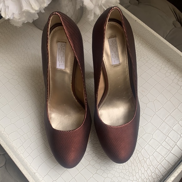 RACHEL Rachel Roy Burgundy Prism Design Platform Heels NWOT or BOX | Size: 7 - Picture 11 of 16